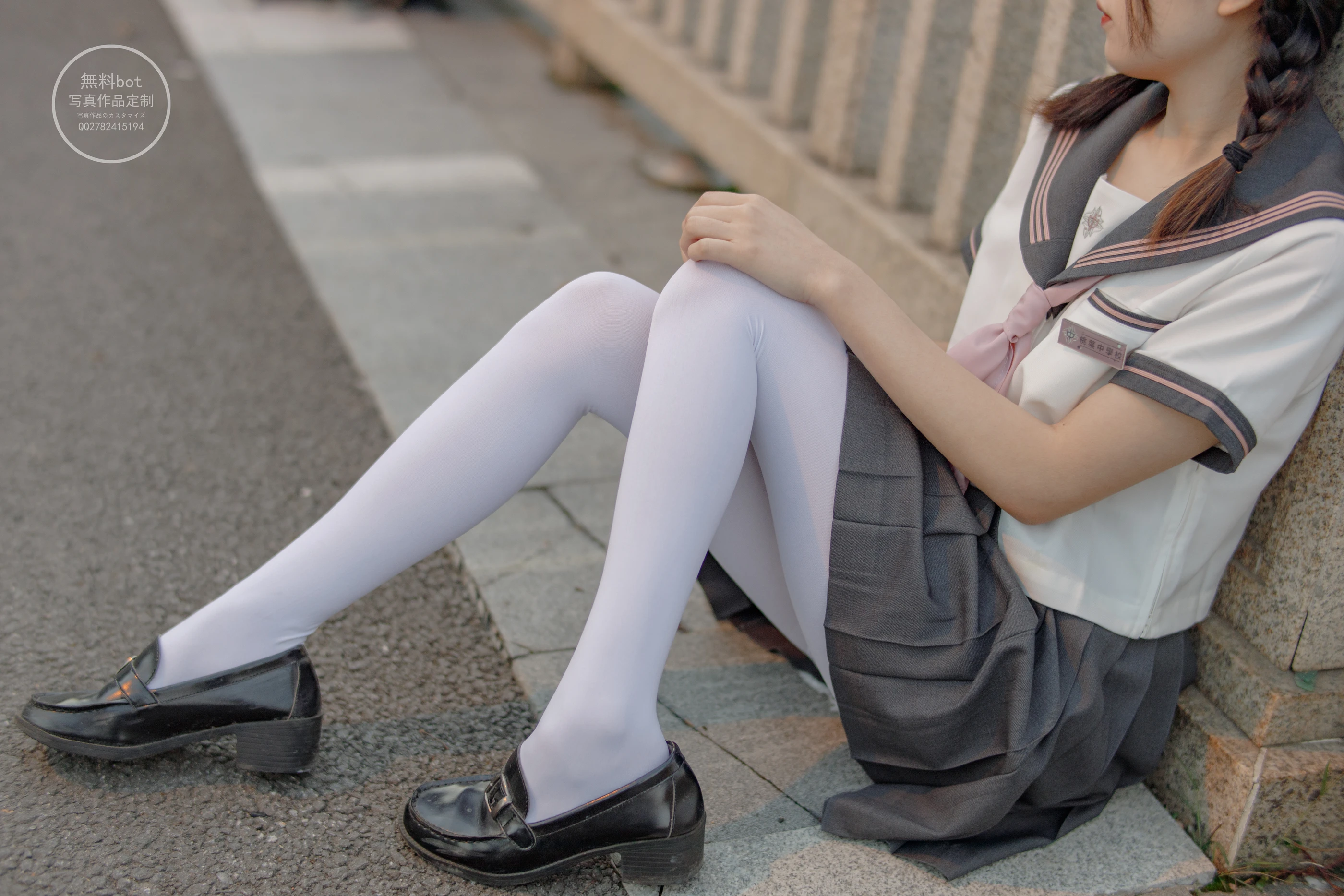 森萝财团 有料006  依依 户外白丝JK制服 [90P]插图9